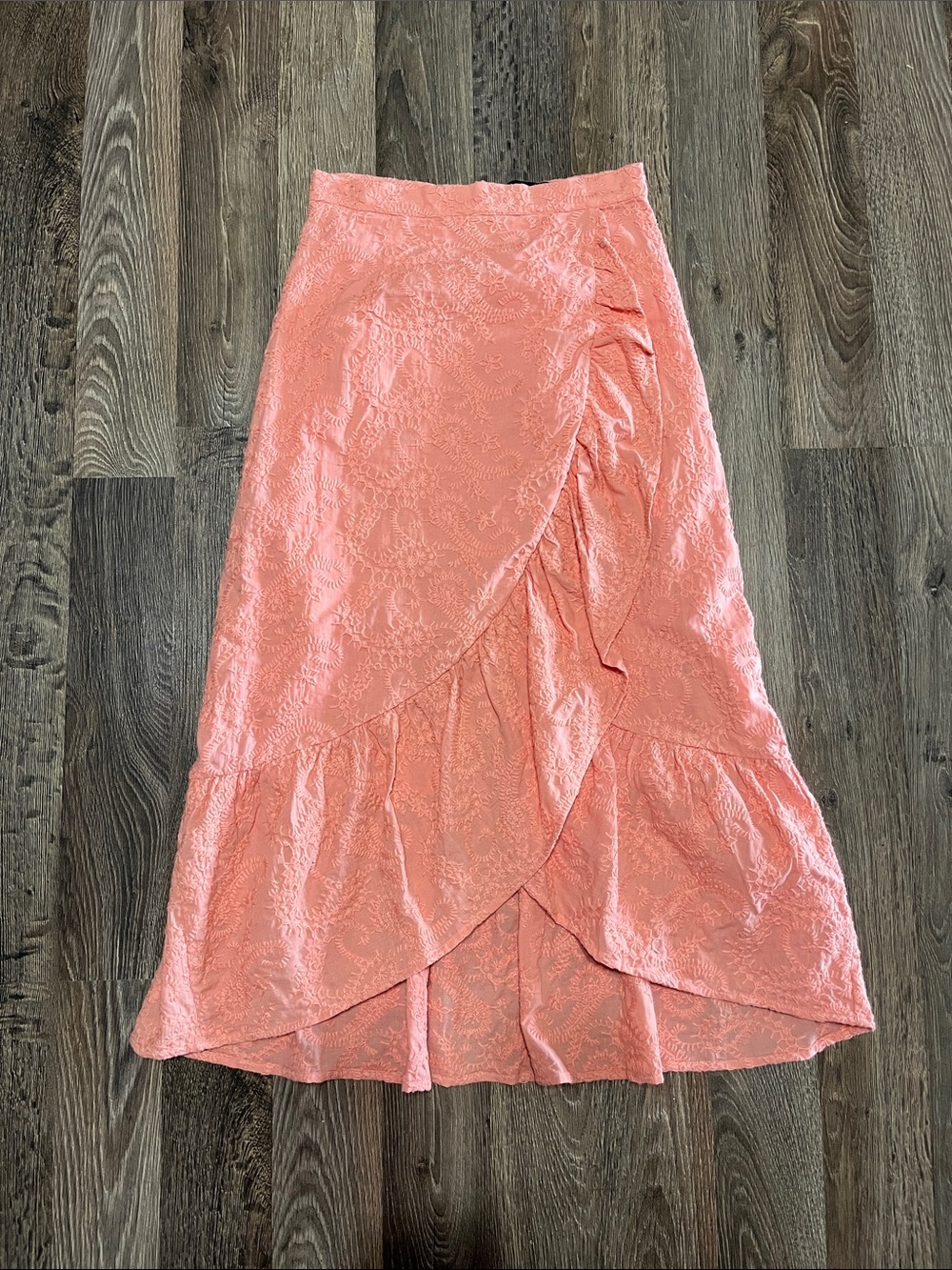 MINKPINK Coral Lace Wrap Maxi Skirt